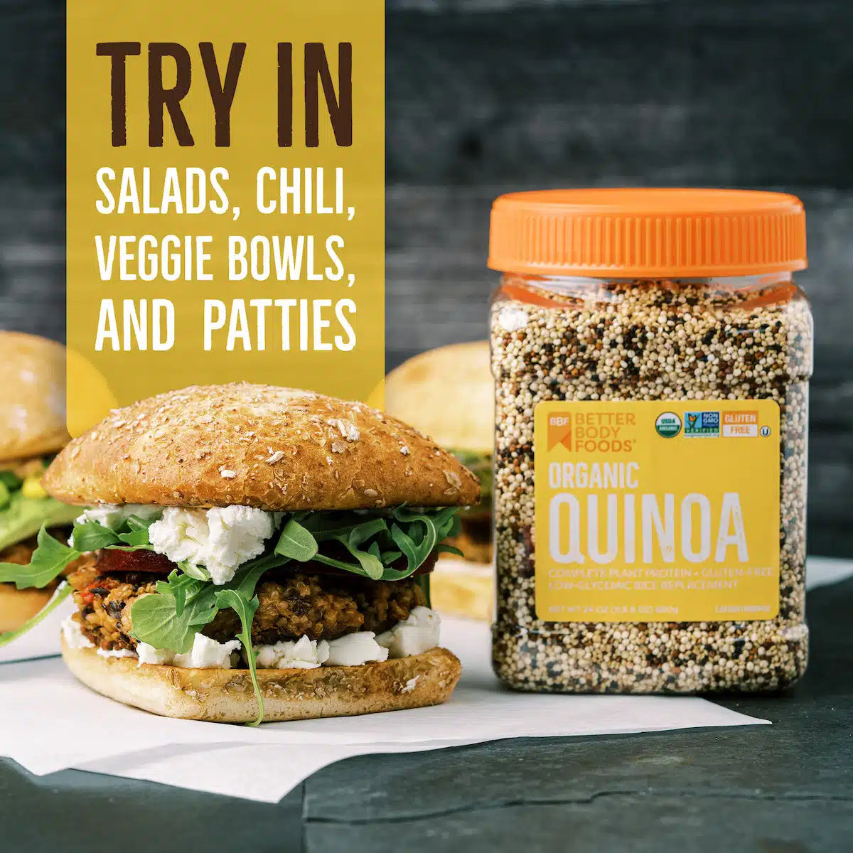 BetterBody Foods Organic Quinoa - 3 lb -Pack of 2