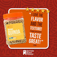 BetterBody Foods Organic Quinoa - 3 lb -Pack of 2