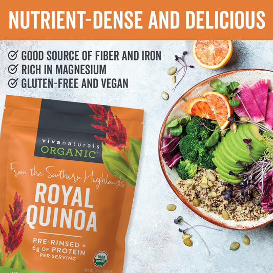 Viva Naturals Organic Quinoa - 1.5 lb - Gluten Free, Vegan