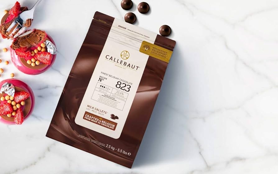 Callebaut Recipe No. 823 Finest Belgian Milk Chocolate With 33.6% Cacao, 20.8% Milk, 5.51 Pound