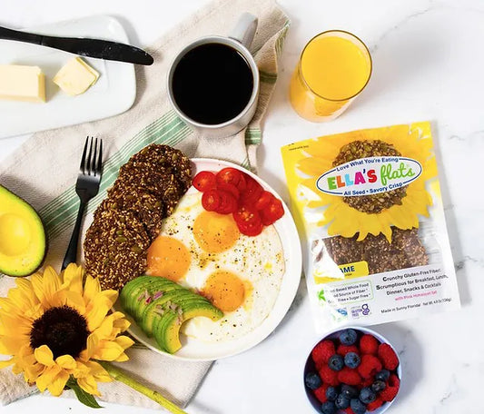 ELLA’S FLATS® All Seed Savory Crisp One of each SESAME, EVERYTHING and SPICY - Gluten Free -Pack of 3