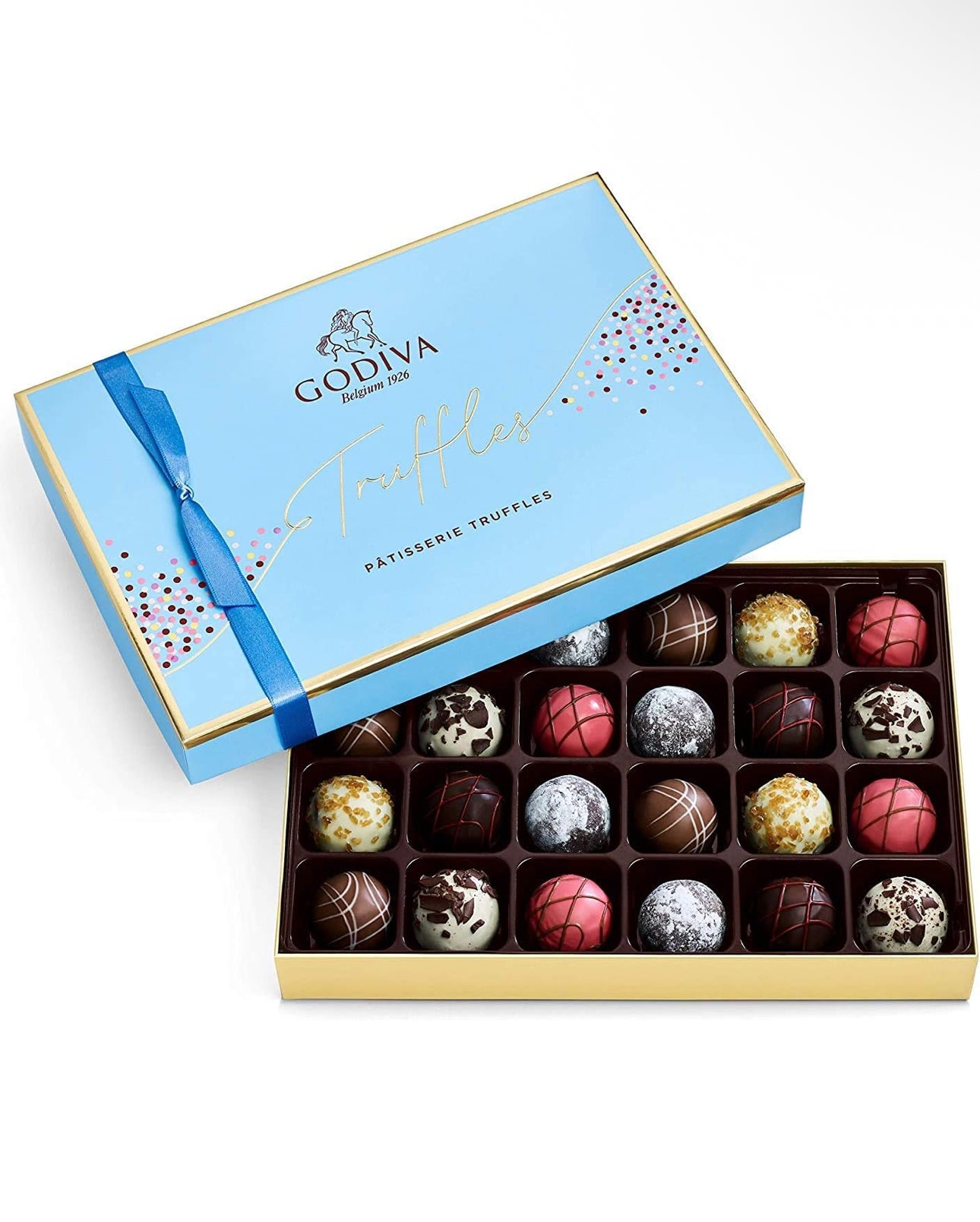 Godiva Assorted Chocolate Truffle Gift Box, Patisserie Dessert Gourmet Candy with Creamy Ganache, Gift Basket for Birthday, Thank You, Anniversary, Congratulations, 24-Piece