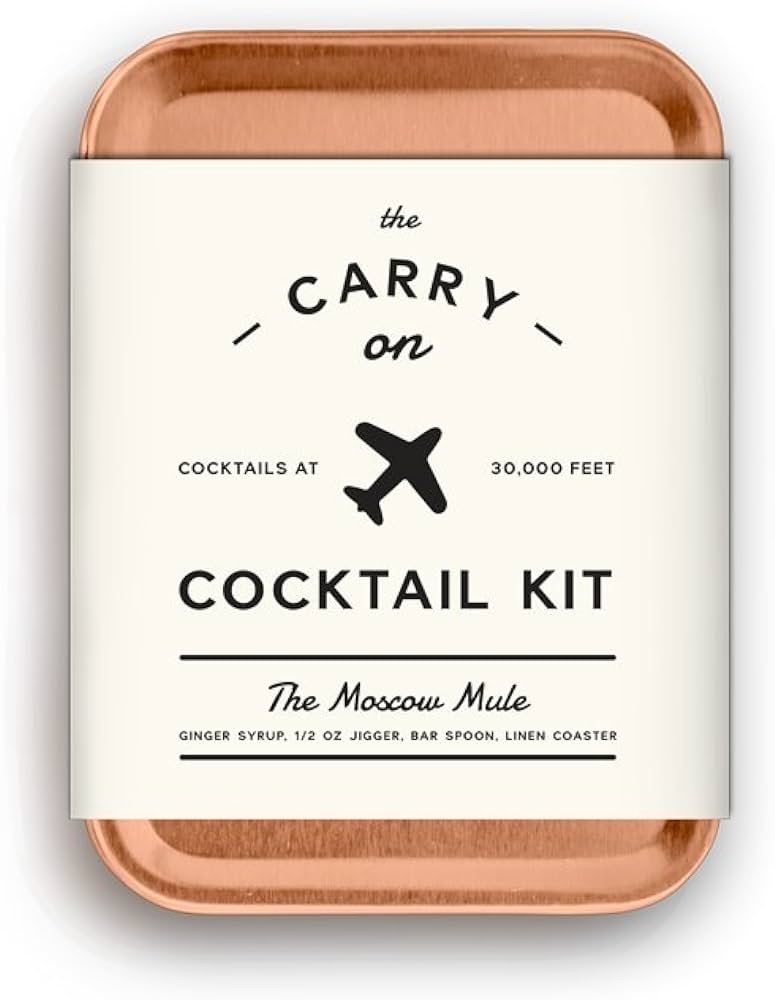 W&P Craft Moscow Mule Cocktail Kit, Mini Portable Carry On Travel Cocktail Kit