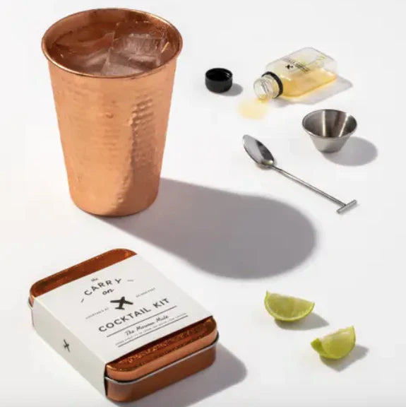 W&P Craft Moscow Mule Cocktail Kit, Mini Portable Carry On Travel Cocktail Kit