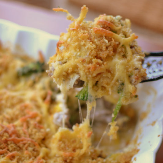 Italian Sausage Gouda Broccoli Bake
