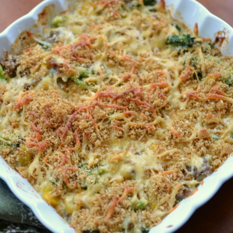 Italian Sausage Gouda Broccoli Bake