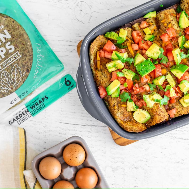 Sprouted Whole Grain Kale & Spinach Wraps Tortillas