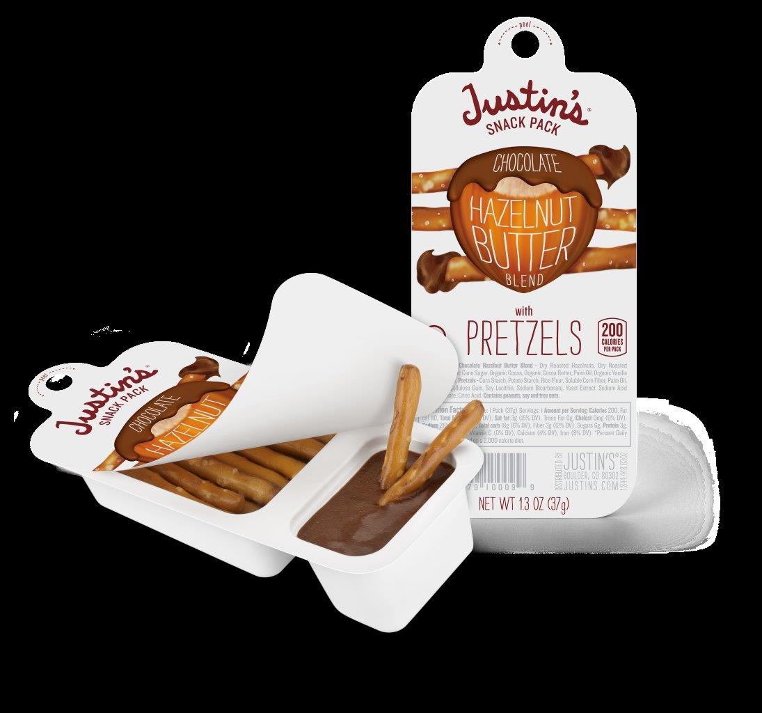 CHOCOLATE HAZELNUT BUTTER + PRETZELS - 6-Pack (6 x 1.3 oz. snack pack)