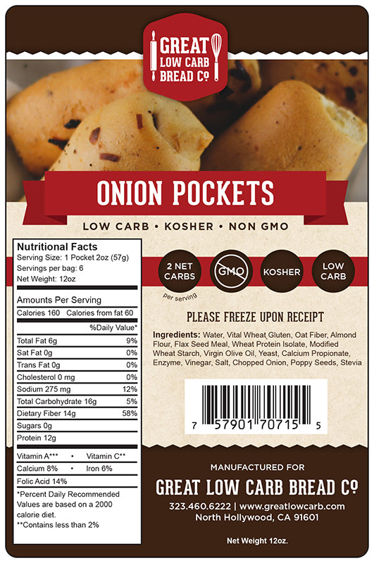 Great Low Carb Onion Pockets - 6 per bag