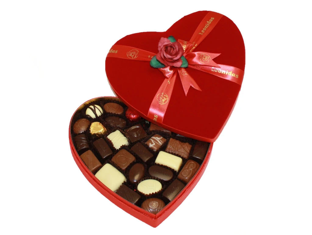 Leonidas Chocolates Large Valentines' Day Velvet Heart