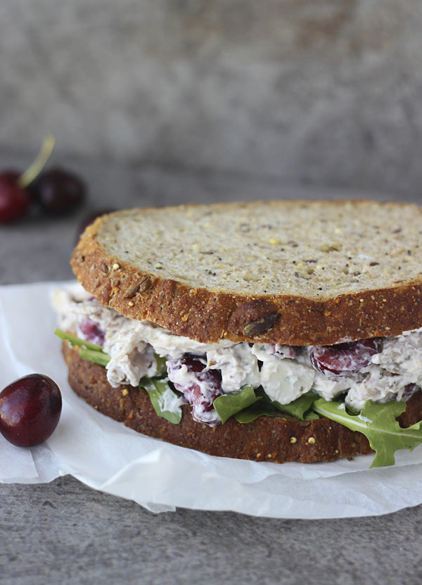 Lightened-Up Chicken Salad with Bing Cherries, Pecans and Blue Cheese
