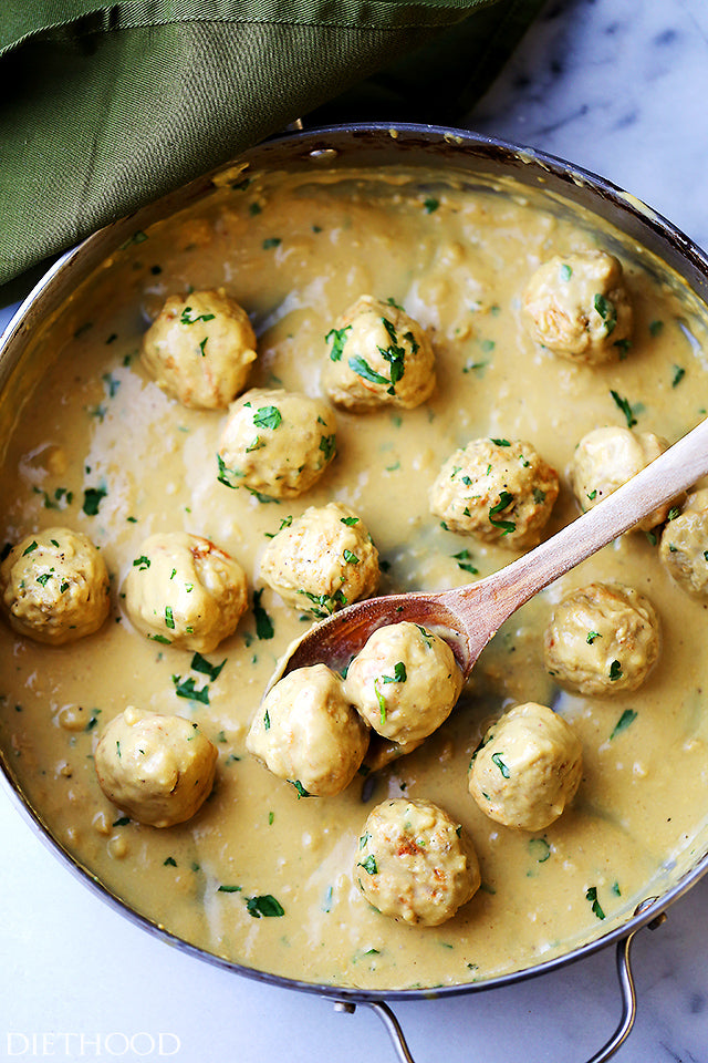 Lightened-Up (Turkey) Swedish Meatballs
