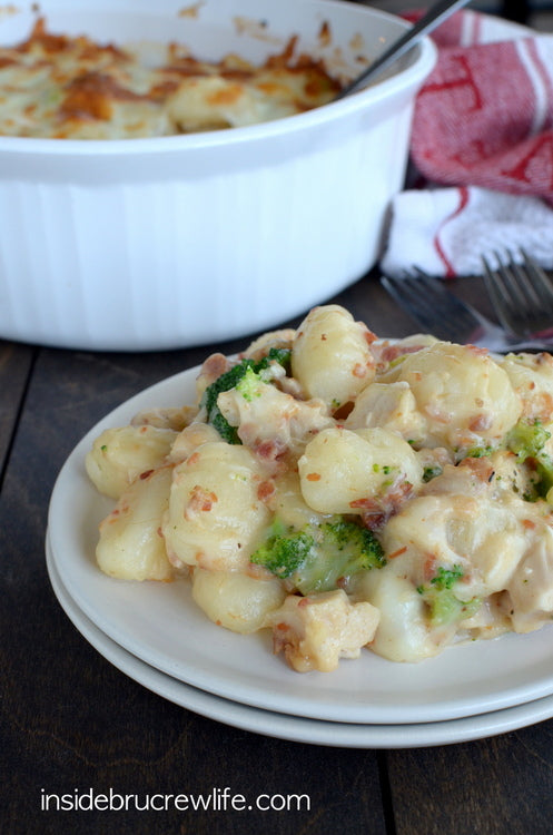 Loaded Chicken Alfredo Gnocchi Bake