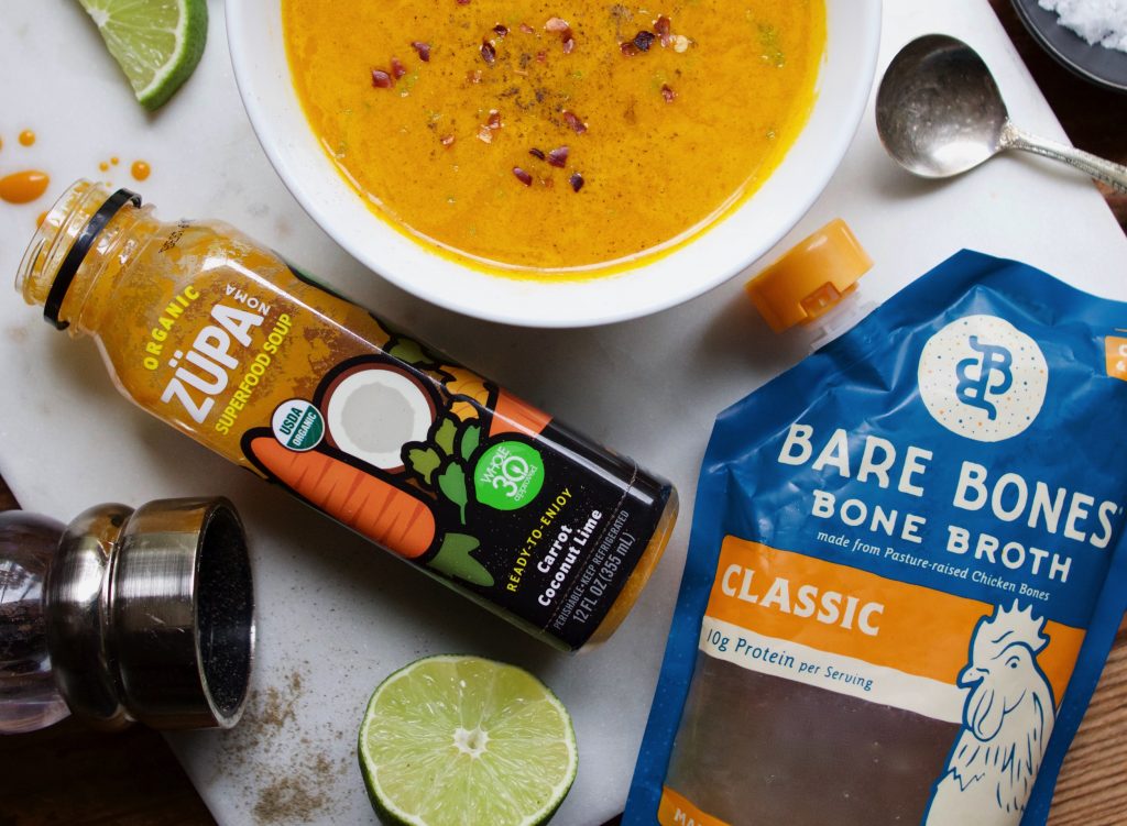 Organic Bone Broth Sampler by Bare Bones – 100% grass-fed, Organic, Bone Broth, Protein/Collagen-rich, 16 oz (5-pack)