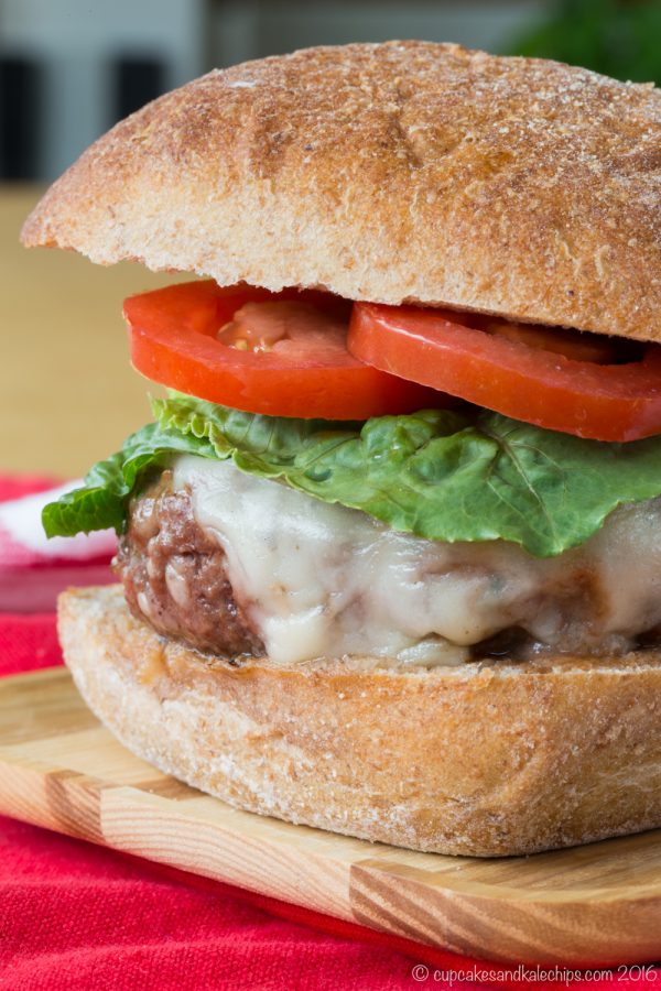 Meatball Parmesan Burgers {with a low carb option} - Portabello Mushrooms