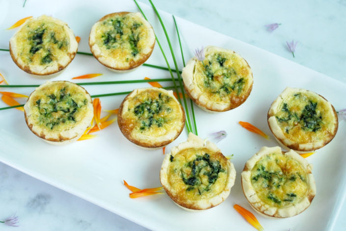 Mini Quiche Florentine - 100 pieces per tray