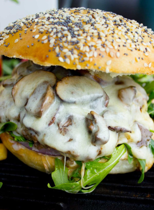 Mushroom Swiss Cheese Burgers