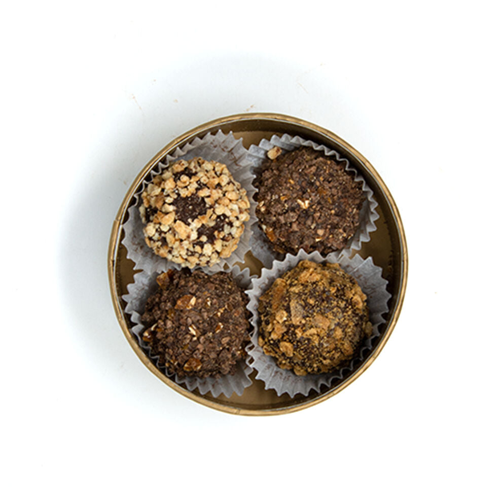 Neuhaus Belgian Chocolate Truffles – 4-Piece Petite Round Gift Box