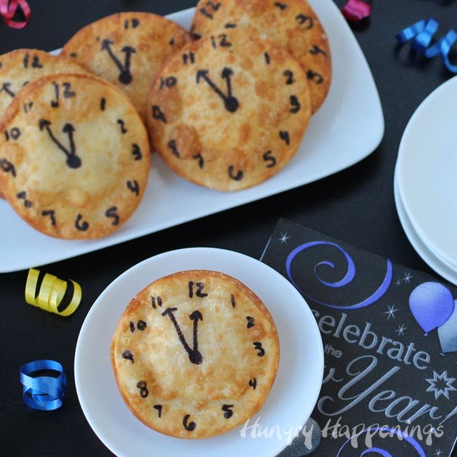 Cheese Filled Fried Won Ton Clocks for New Year's - 50 pieces per tray