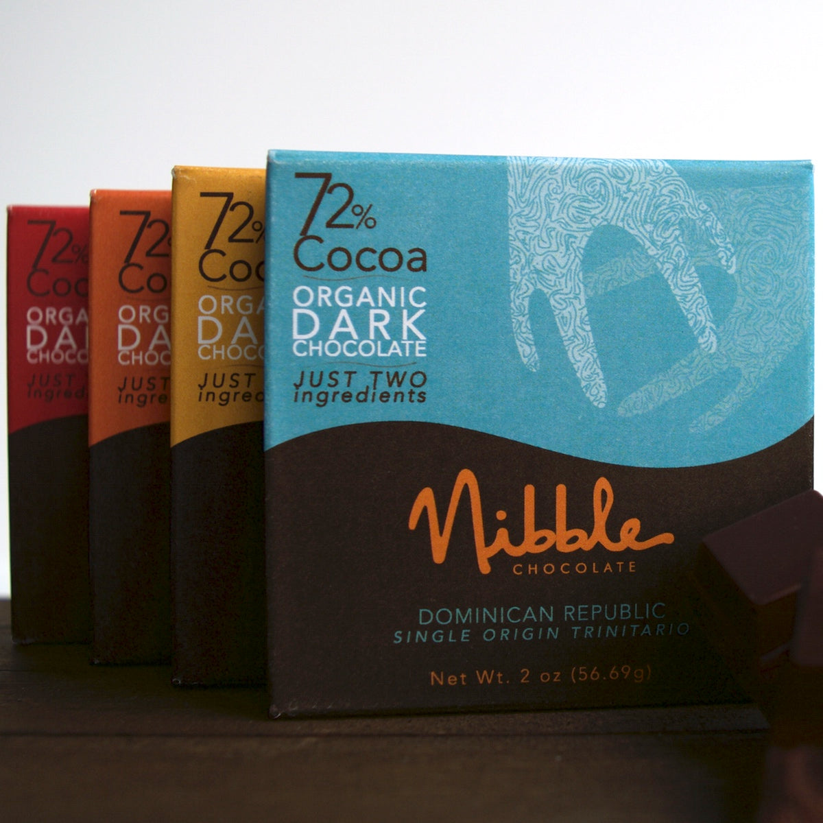 Four Bar Flight 72% Organic Dark Chocolate