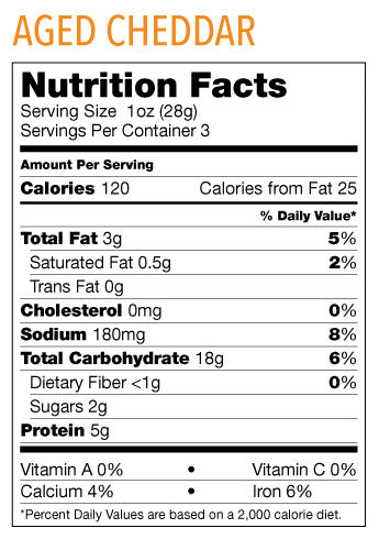 Quinoa Puffs, Aged Cheddar (3oz)