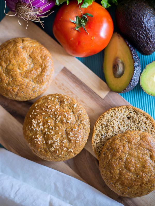 Omega Buns - Sandwich Buns GF, Keto - Variety 4 Pack