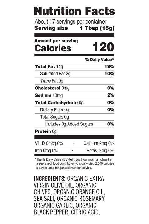 Orange Rosemary Olive Oil - Non-GMO, Paleo, Keto, Gluten Free - 6 Pack