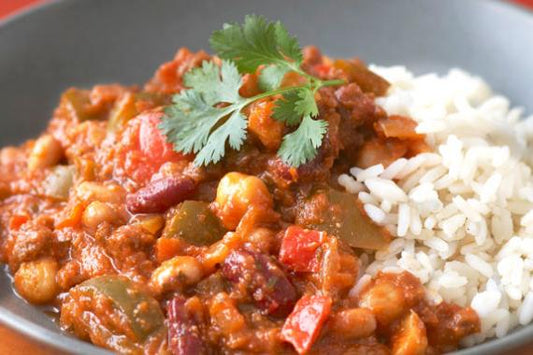 Family Style Vegan Chili with Rice - 2 Quarts