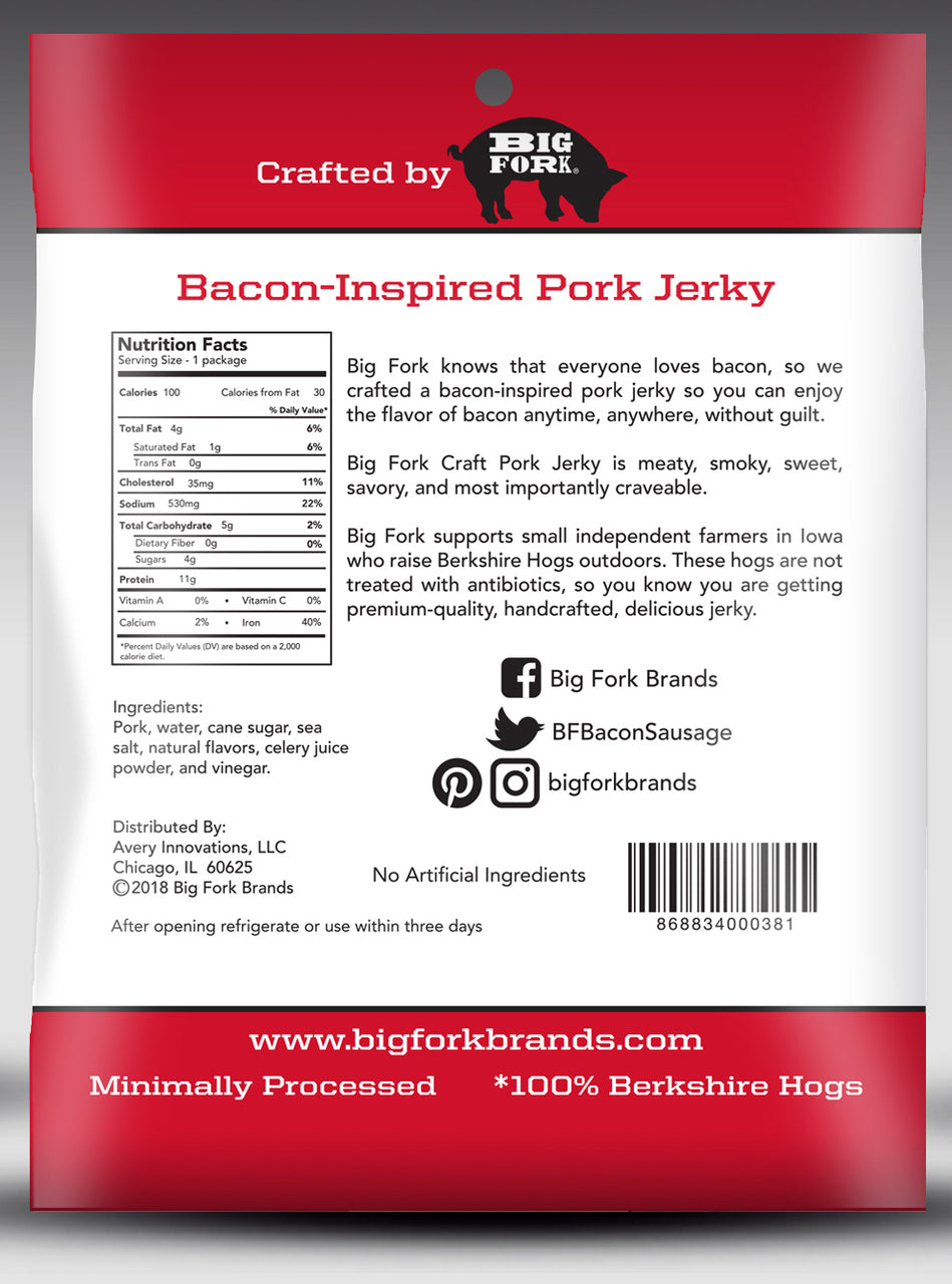 Original Craft Pork Jerky - 1 Case (8 X 2.25 oz. packs)