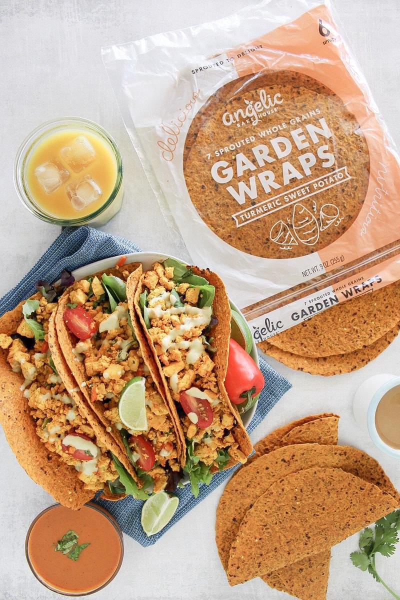 Sprouted Whole Grain Sweet Potato Wraps Tortillas