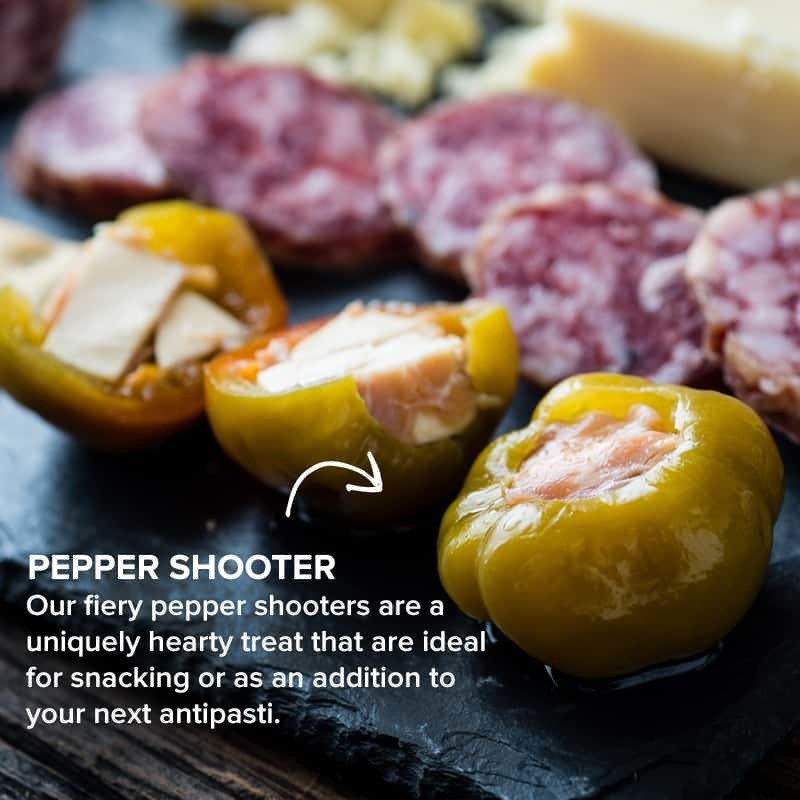 Prosciutto-Stuffed Pepper Shooters