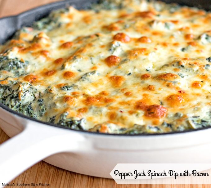 Pepper Jack Spinach Dip with Bacon