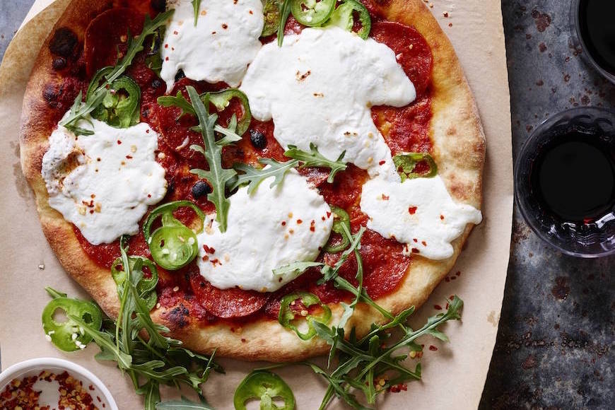 BURRATA PEPPERONI PIZZA