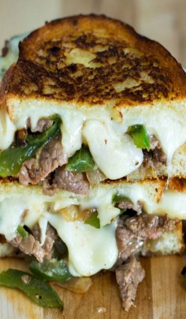 Philly Cheese Steak Grilled Cheese Panini