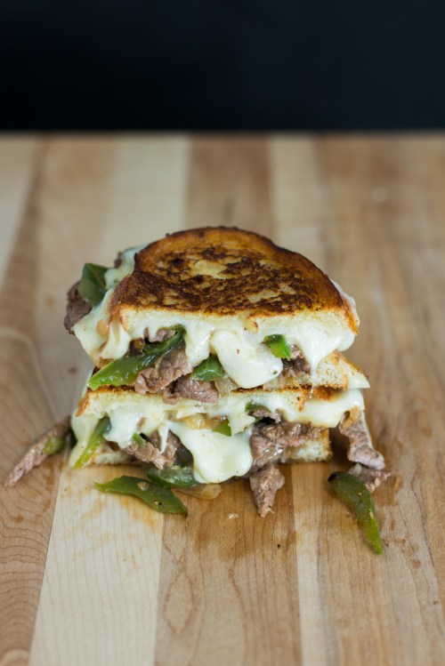 Philly Cheese Steak Grilled Cheese Panini