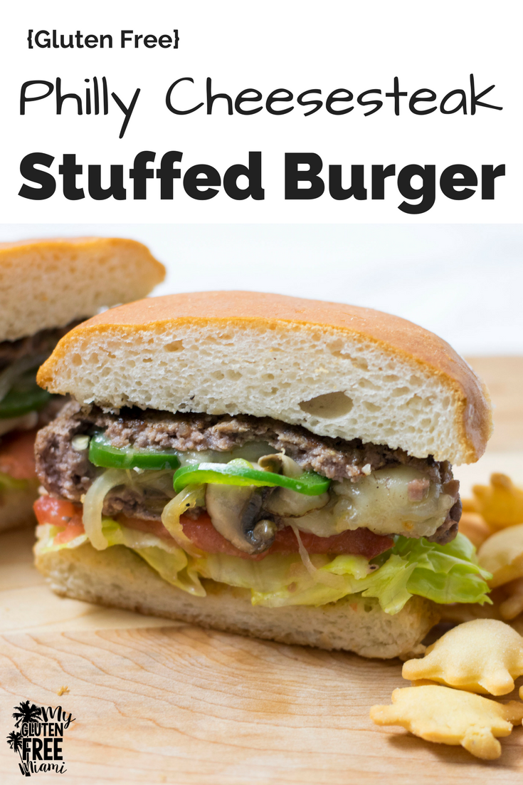 Philly Cheesesteak Stuffed Burger (GF)