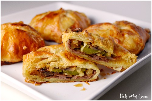 Philly Cheesesteak Puff Pastries