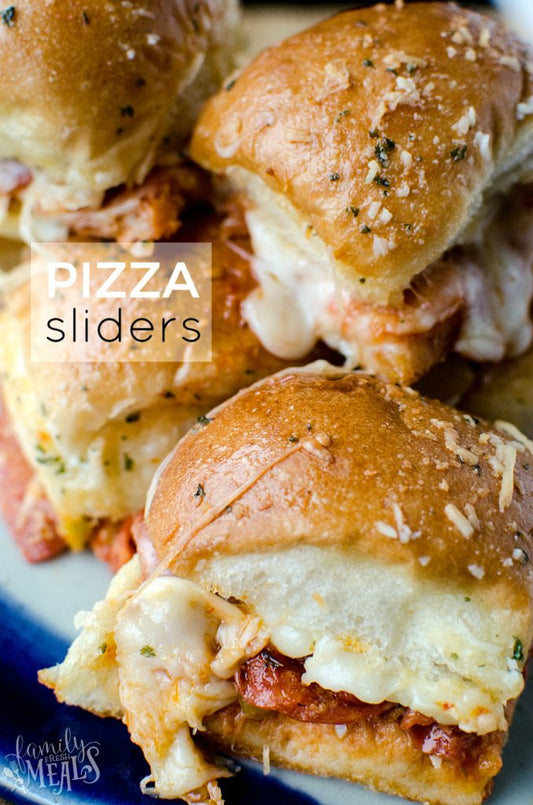 Pizza Sliders with Tomato, Basil & Garlic Sauce - 1 Dozen