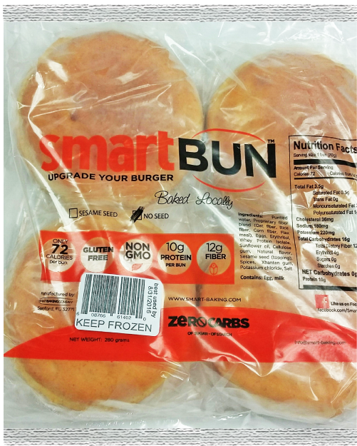 Plain SMARTBUN® - 6 PACKS of 4 - Gluten Free, ZERO CARB of sugar of starch