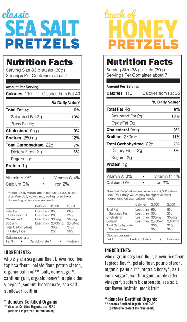 Touch of Honey Pretzels - GF, Non GMO