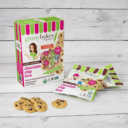 chocolate chip love | minis 6 pack - ginny bakes organics