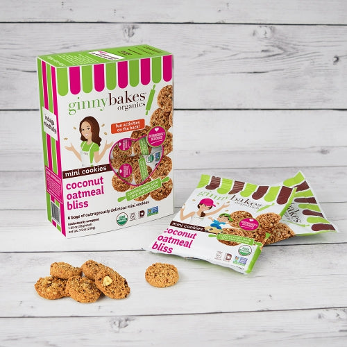 coconut oatmeal bliss | minis 6 pack - ginny bakes organics
