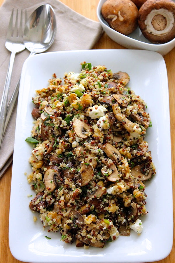 Earthy Quinoa with Mushrooms and Onions