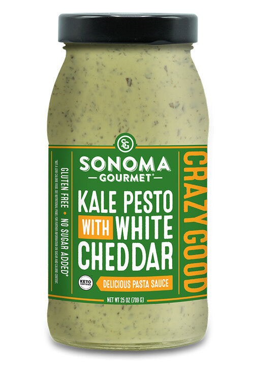 KALE PESTO WHITE CHEDDAR SAUCE - Keto, Gluten Free - 6 Pack
