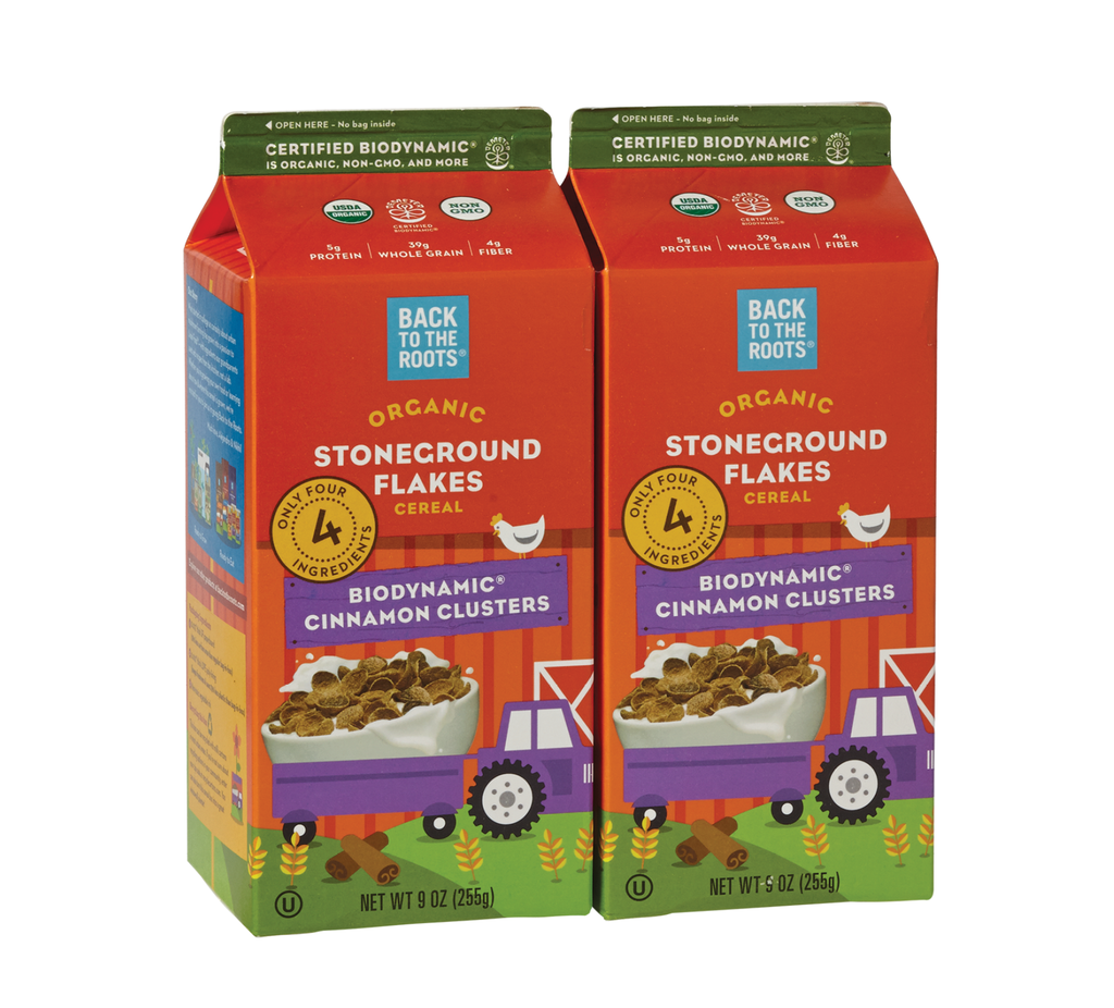 Certified Biodynamic® Cinnamon Breakfast Cereal Clusters, 2-pack - Back to the Roots