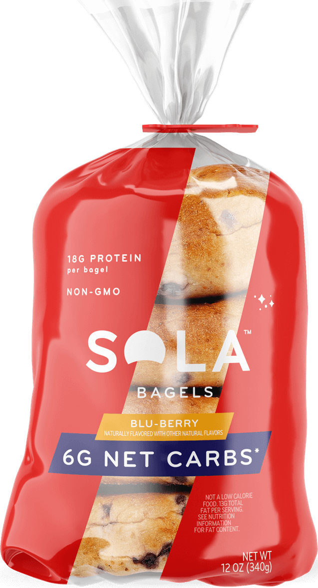 SOLA Low Carb Bagels - Blu-berry (Blueberry)