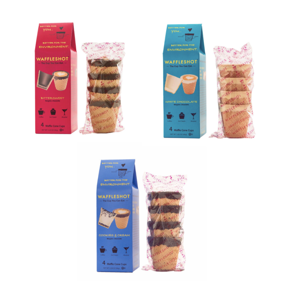 Waffleshot Variety Pack - White Chocolate, Bittersweet, Cookies & Cream