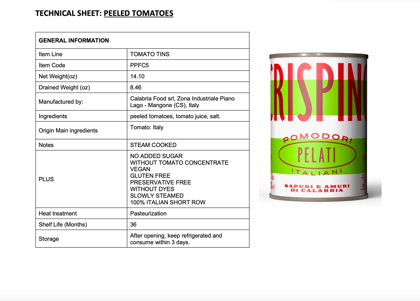 Crispino Peeled Tomatoes