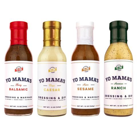 Keto Dressing Collection Yo Mama's Foods  - No Sugar Added, Low Carb, Low Sodium, Gluten Free, Paleo Friendly