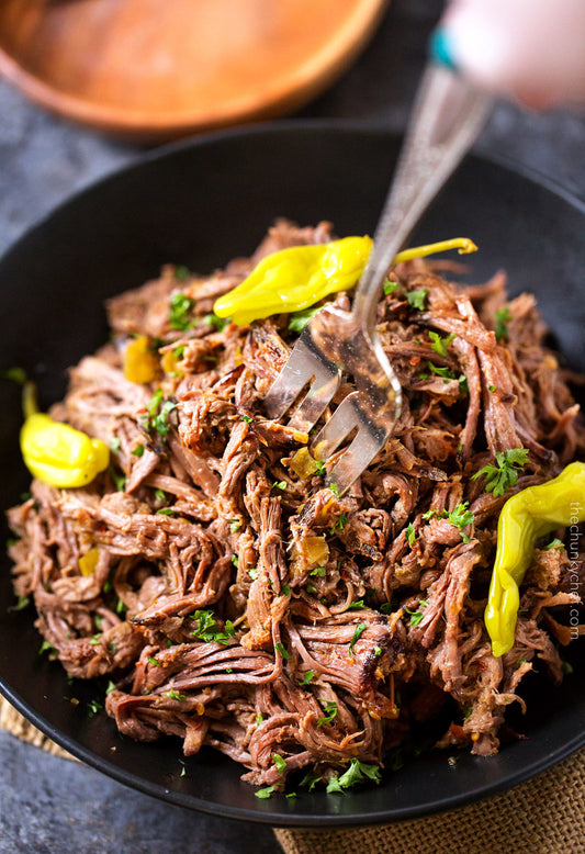 SLOW COOKER SHREDDED ITALIAN BEEF